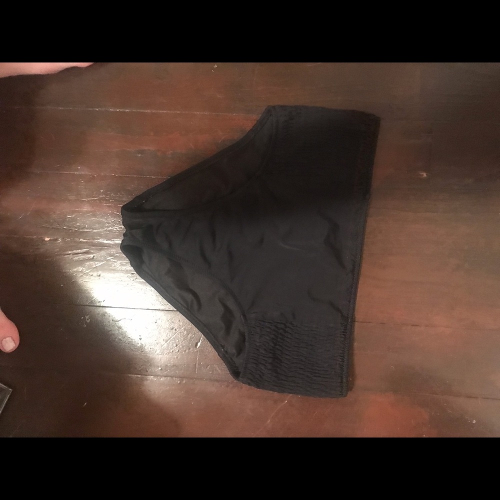 Victoria’s Secret black high waisted swim bottom